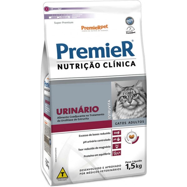 Ração Premier Nutrição Clínica Urinário para Gatos 1,5kg