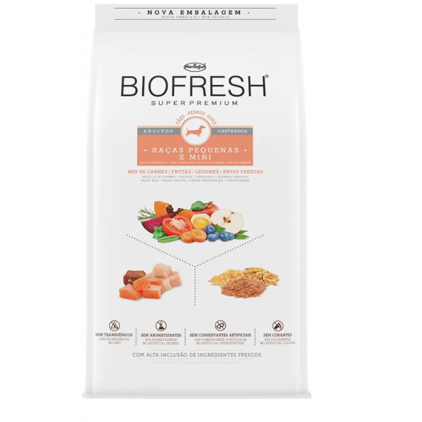 Biofresh Cães Castrados Raças Pequenas e Mini 10,1Kg