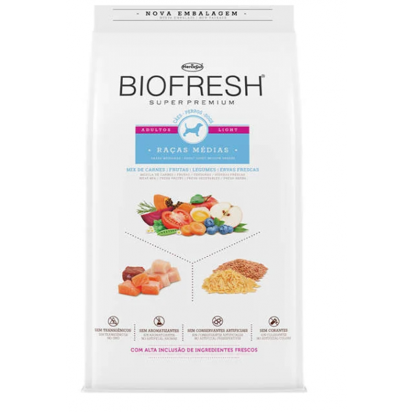 Ração Biofresh Cães Adultos Light Raças Médias 10,1kg