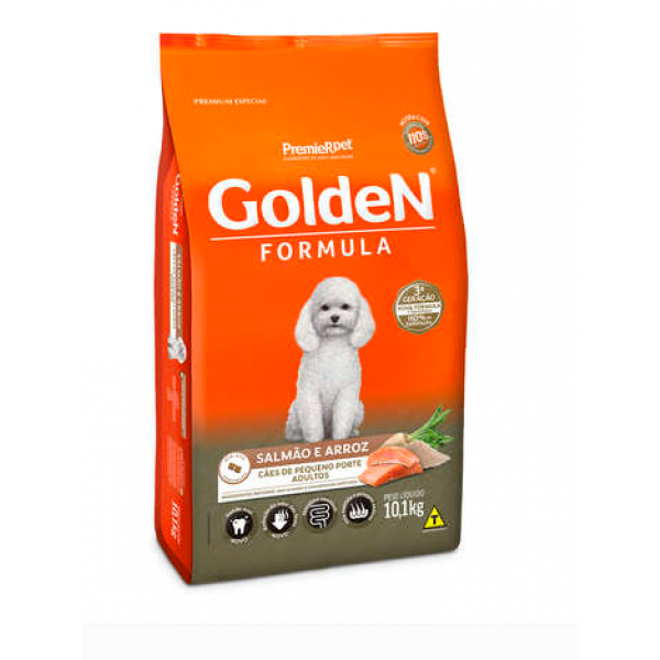 Ração Golden Fórmula Cães Adultos Mini Bits Salmão e Arroz 10,1kg