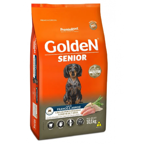 Ração Golden Fórmula Sênior Raças Pequenas Frango e Arroz Mini Bits 10,1 kg