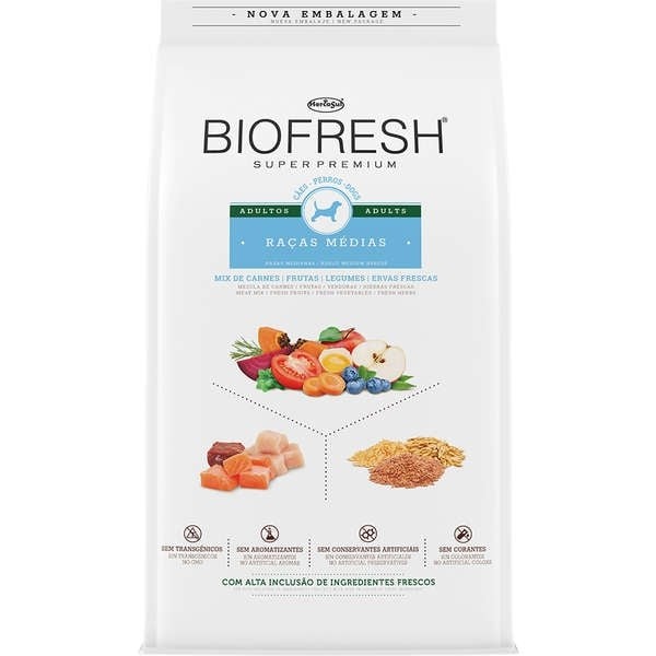 Ração Biofresh Cães Adultos Raças Médias 10,1kg