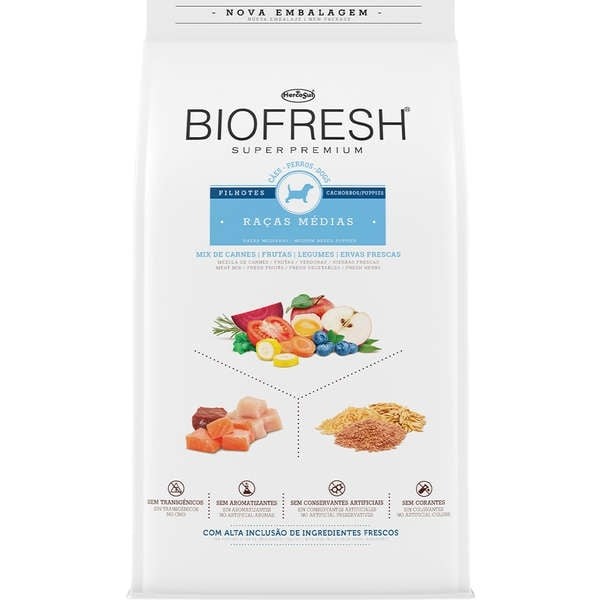 Ração Biofresh Cães Filhotes Raças Médias 10,1kg