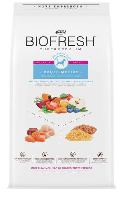 Ração Biofresh Cães Adultos Light Raças Médias 10,1kg