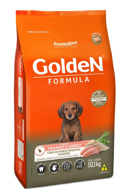 Ração Premier Golden Formula Cães Filhotes Mini Bits Frango e Arroz 10,1kg