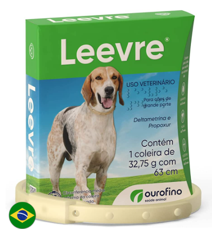 Coleira Leevre 63cm Antipulgas