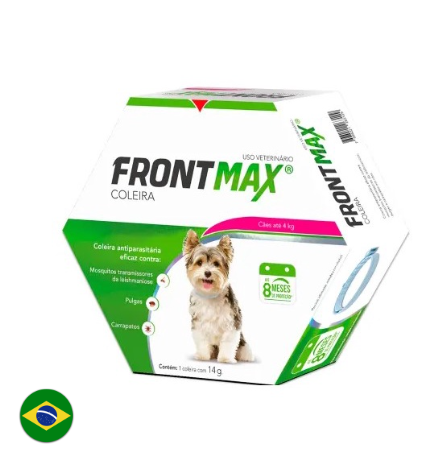 Coleira Antiparasitas FrontMax Cães Até 4Kg