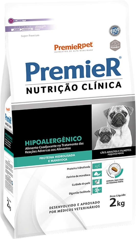 Ração Premier Nutrição Clínica Hipoalergênico para Cães Adultos Pequeno Porte