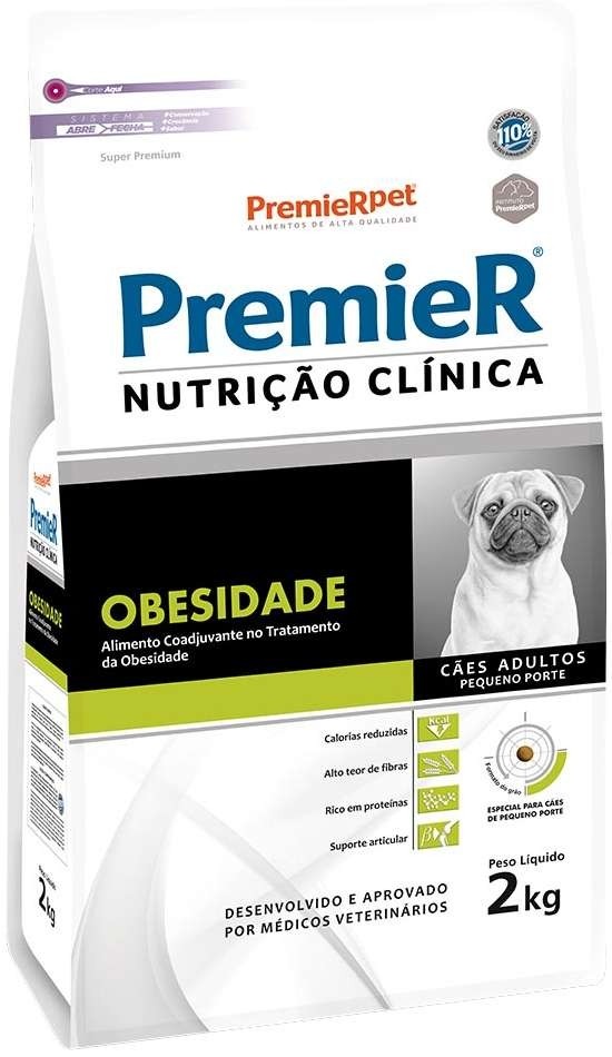 Ração Premier Nutrição Clínica Obesidade para Cães Adultos Pequeno Porte 2kg