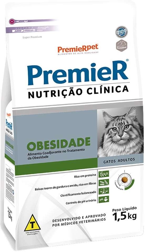 Ração Premier Nutrição Clínica Obesidade para Gatos