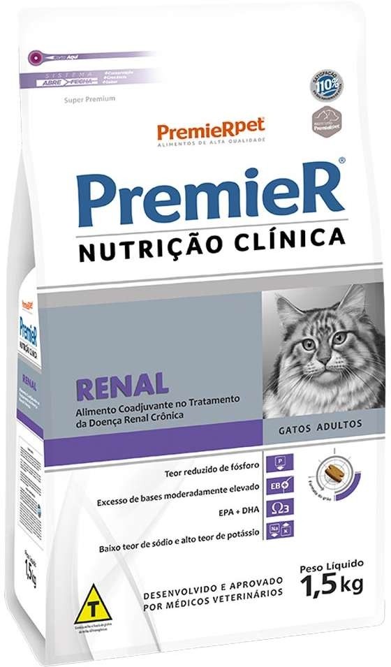 Ração Premier Nutrição Clínica Renal para Gatos 1,5kg