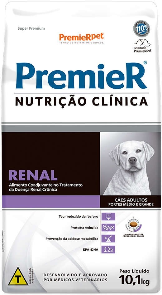 Ração Premier Nutrição Clínica Renal para Cães Adultos Médio e Grande Porte 10,kg
